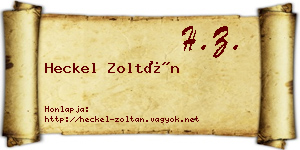 Heckel Zoltán névjegykártya